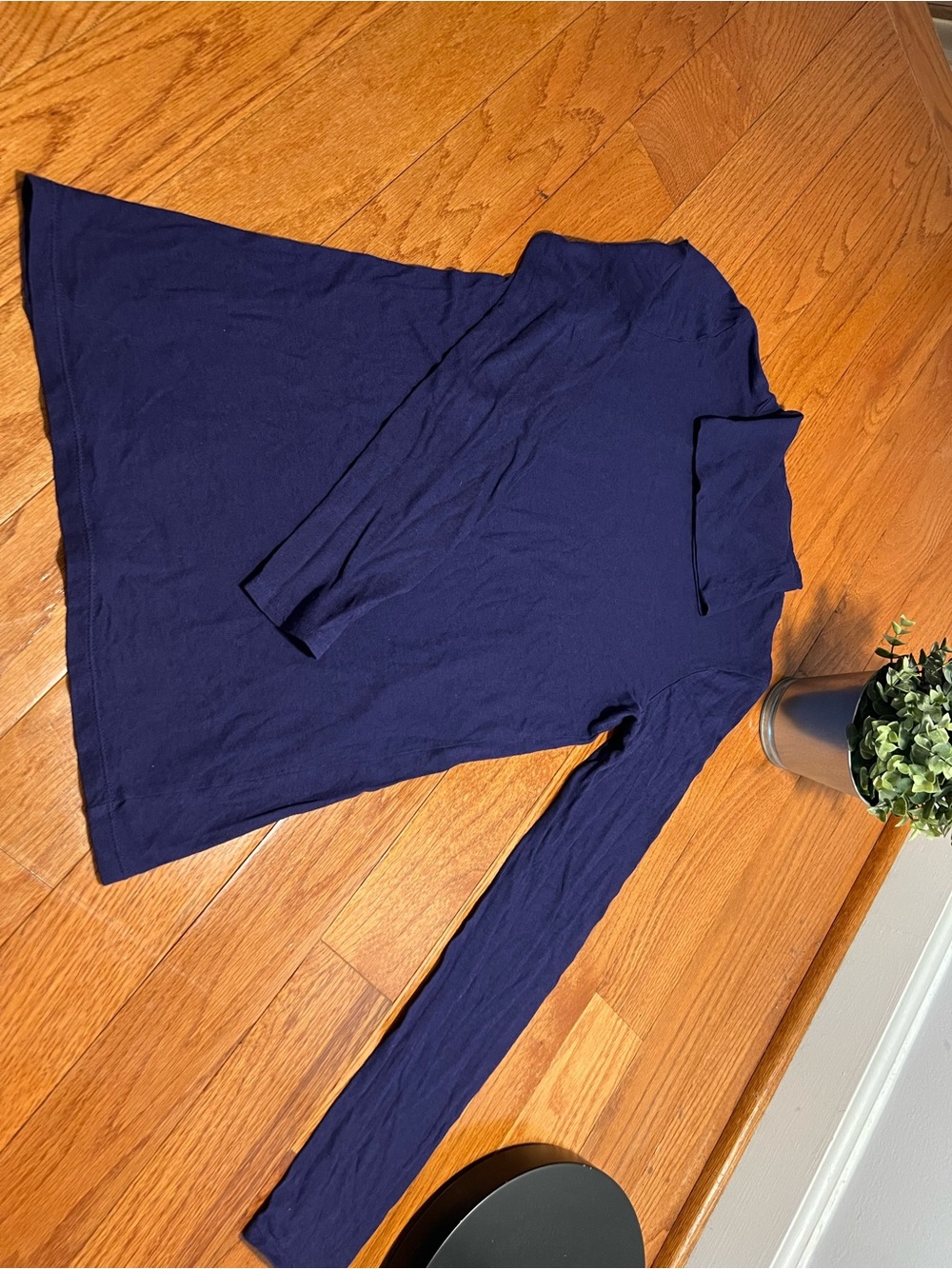 Mossimo Supply Co. Women's Long Sleeve Mock Neck Top - Navy Blue